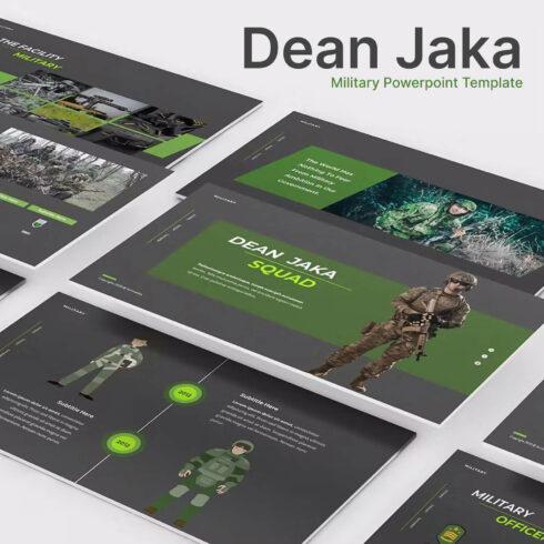 Dean jaka military powerpoint template.