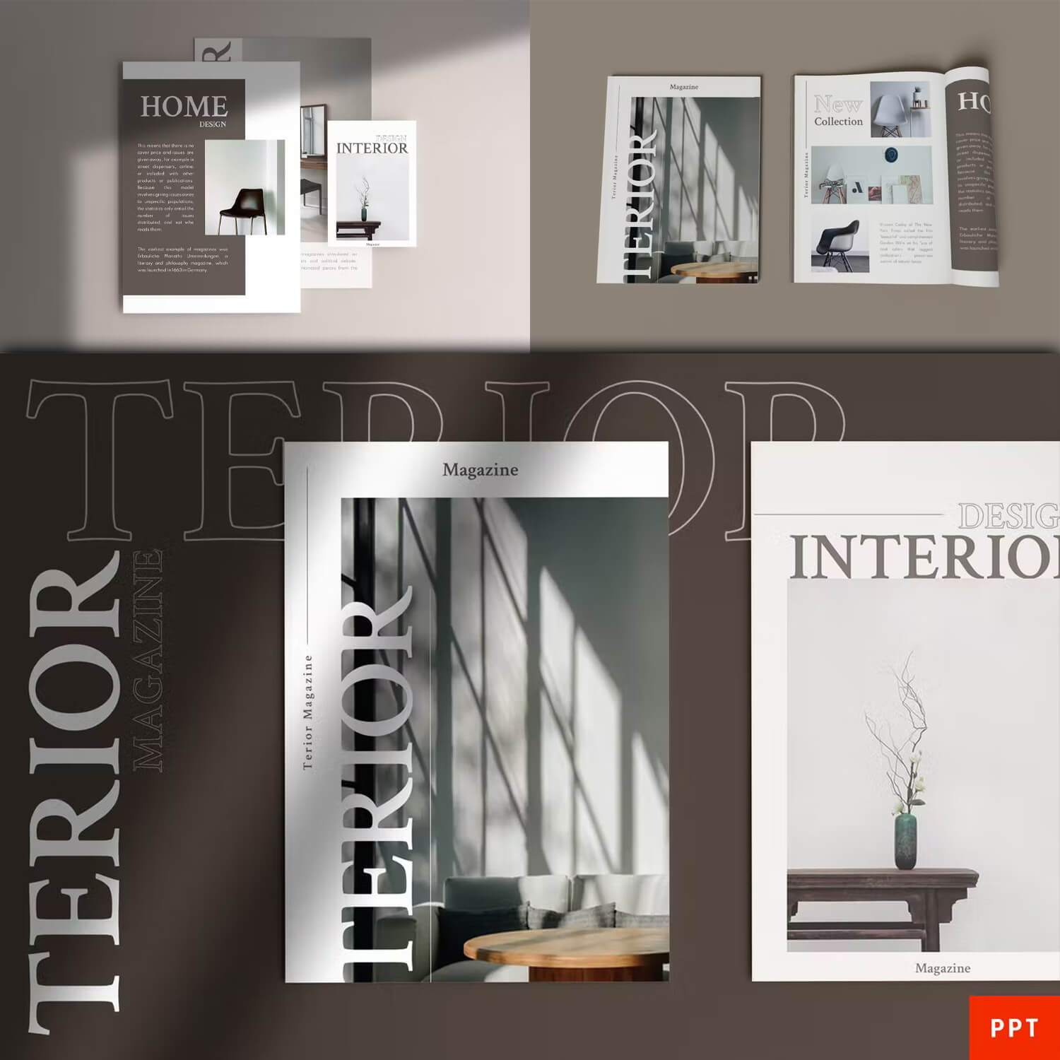 Terior - Furniture Magazine Powerpoint Template.
