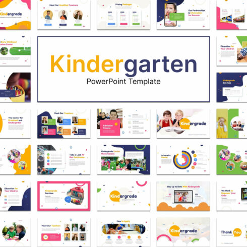Kindergarten powerpoint template.