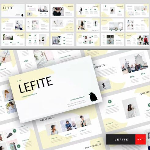 Lefite magazine powerpoint template.