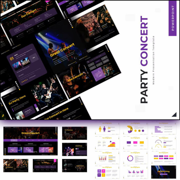 Party Concert - Powerpoint Template – MasterBundles