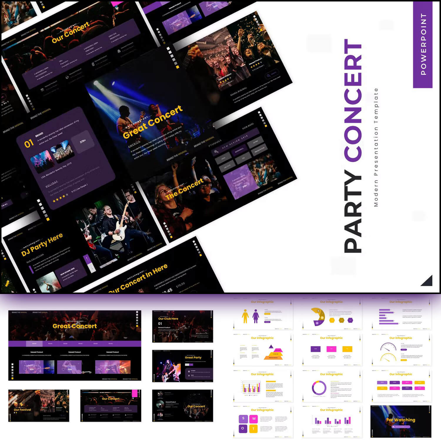 Party Concert - Powerpoint Template.