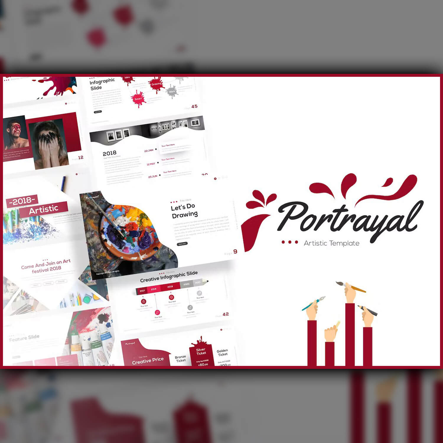Portrayal - Artistic PowerPoint Template.