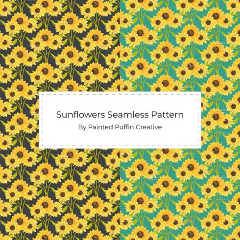 Sunflowers Seamless Pattern.