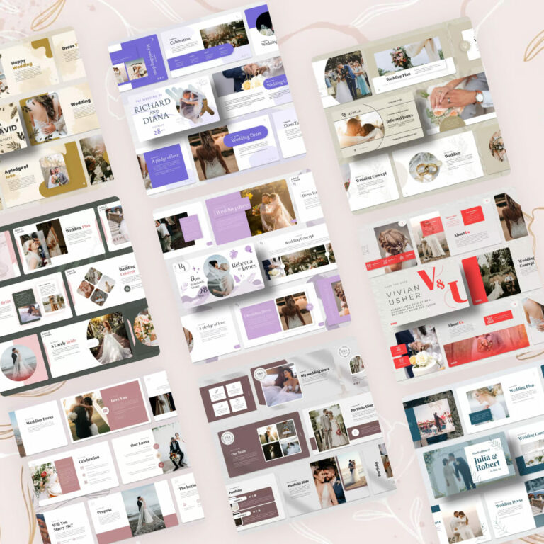 10 Elegant Wedding Powerpoint Background Template – MasterBundles