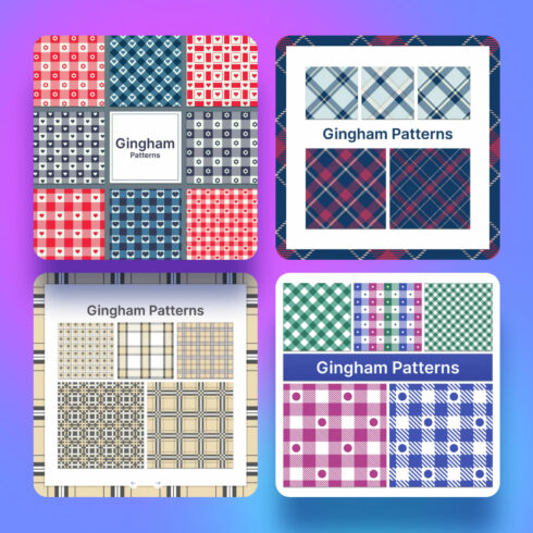 Massive Gingham Patterns Bundle: 40 Items – MasterBundles