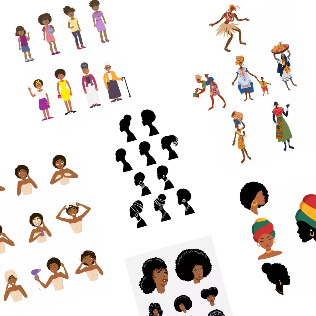 Massive Black Woman SVG Bundle 1100 2.
