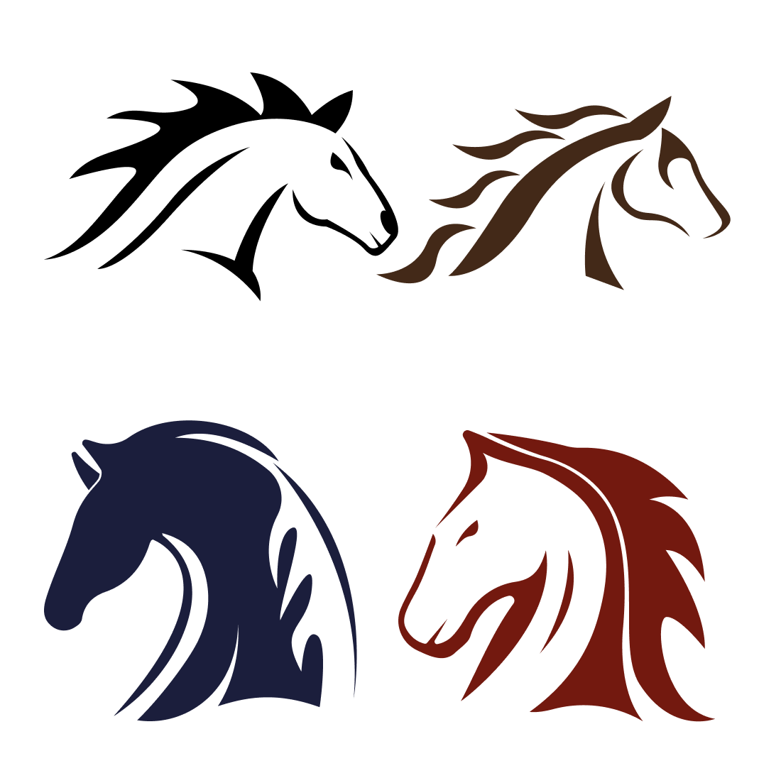 Prints of horse head svg bundle.