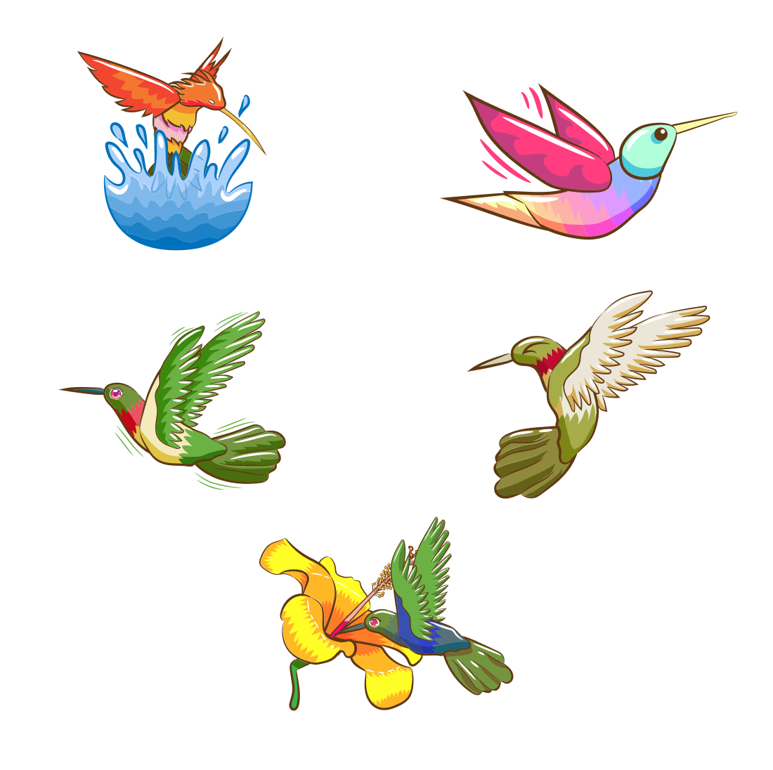 Prints of hummingbird svg bundle.