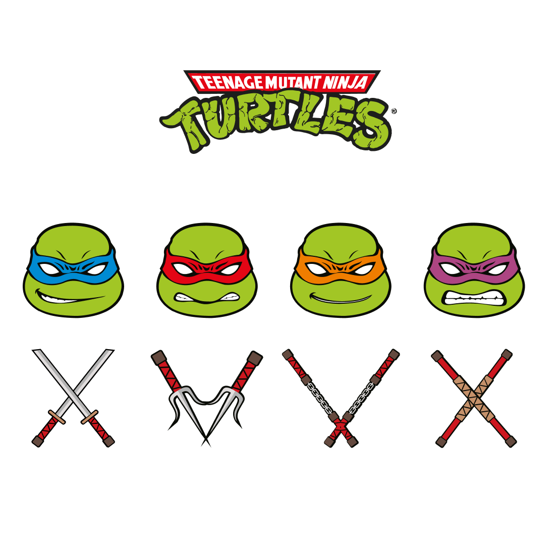Teenage mutant ninja turtles with swords and swords.