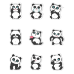 Semicolon Panda Bear Awareness SVG