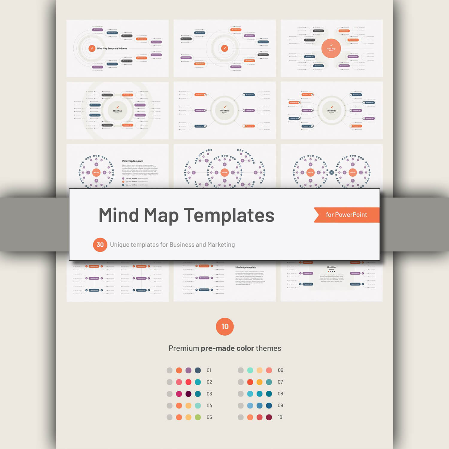 30 unique templates for Business and Marketing.