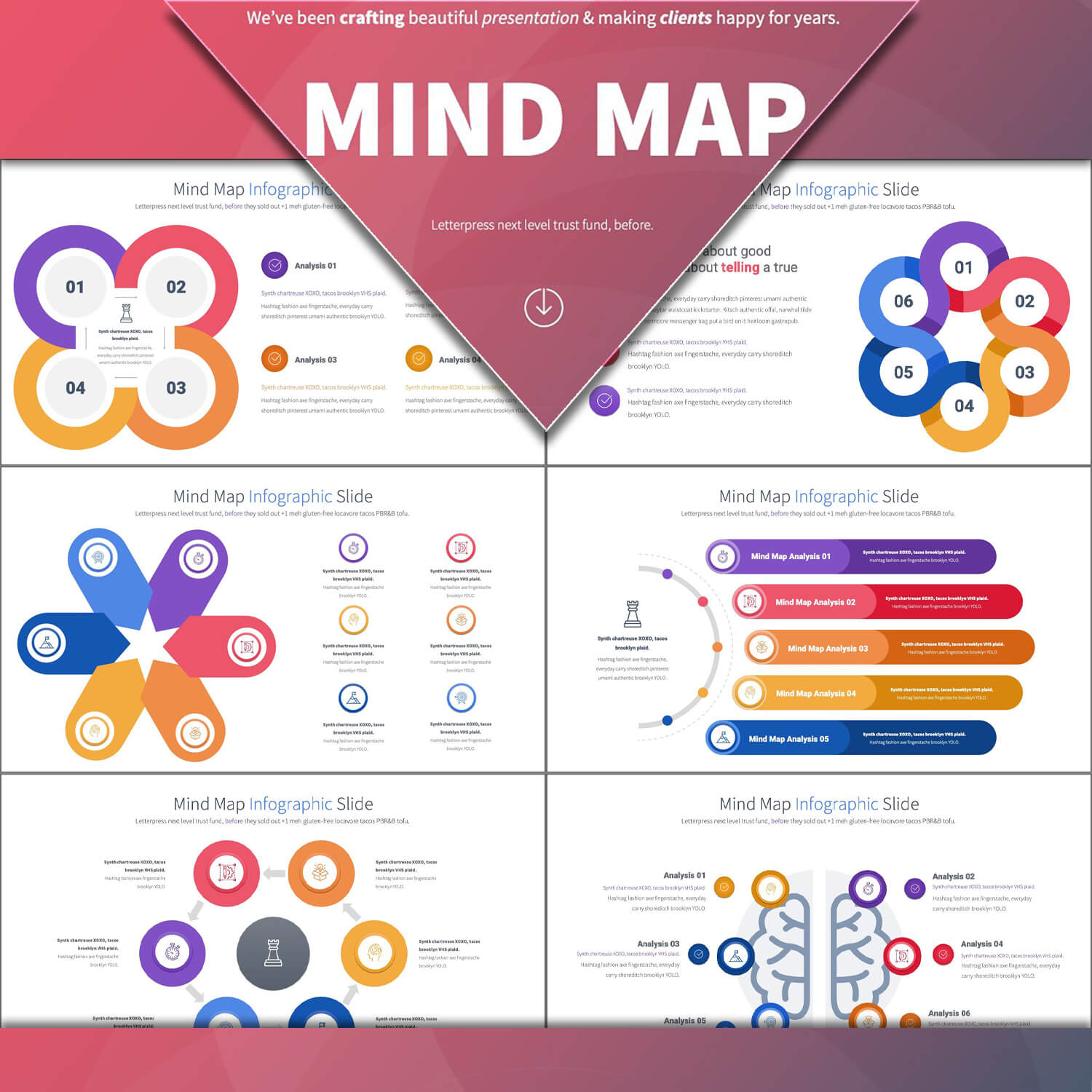 Mind map infographic slide.