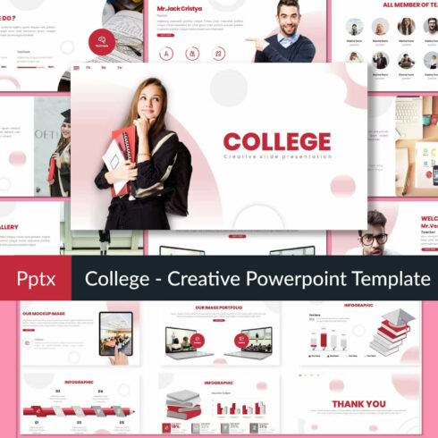 Image portfolio of College - Creative Powerpoint Template.
