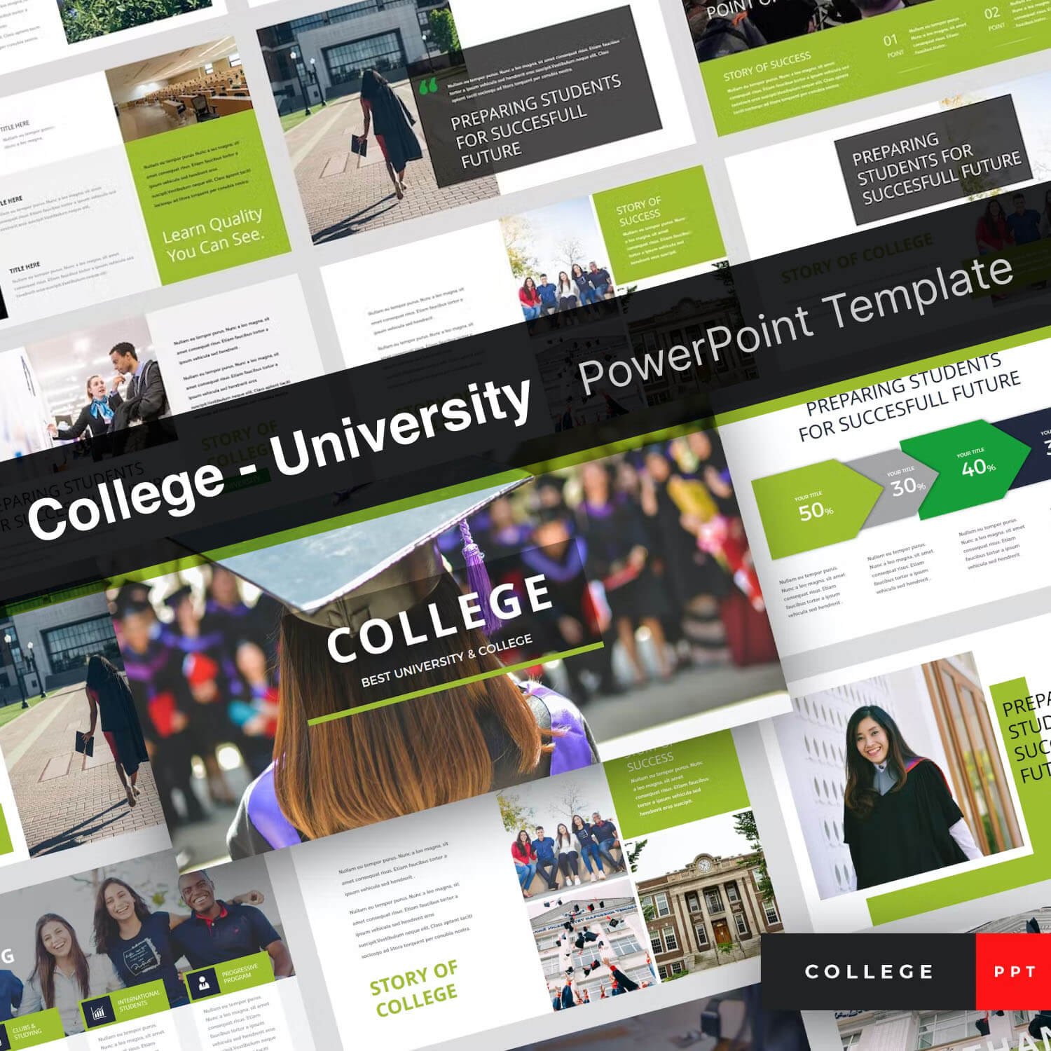 Introducing of College - University PowerPoint Template.