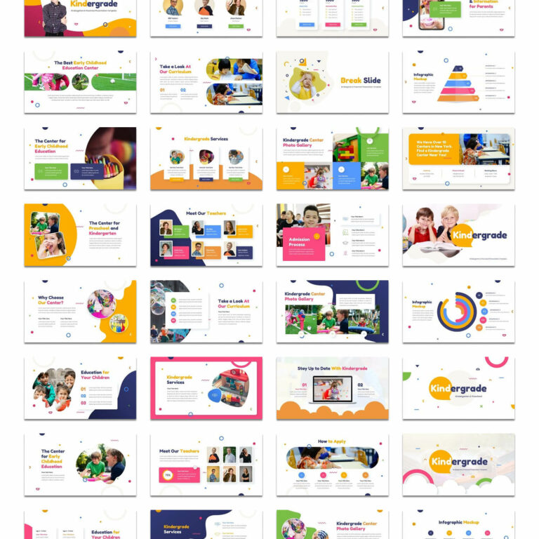 Kindergarten PowerPoint Template: 38 Slides – MasterBundles