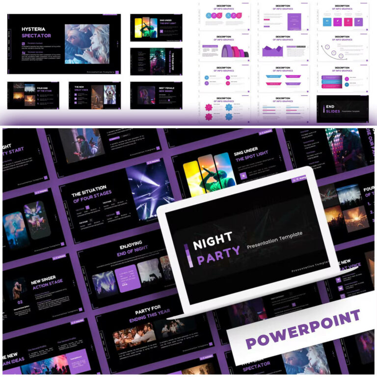 Night Party - Powerpoint Template – MasterBundles