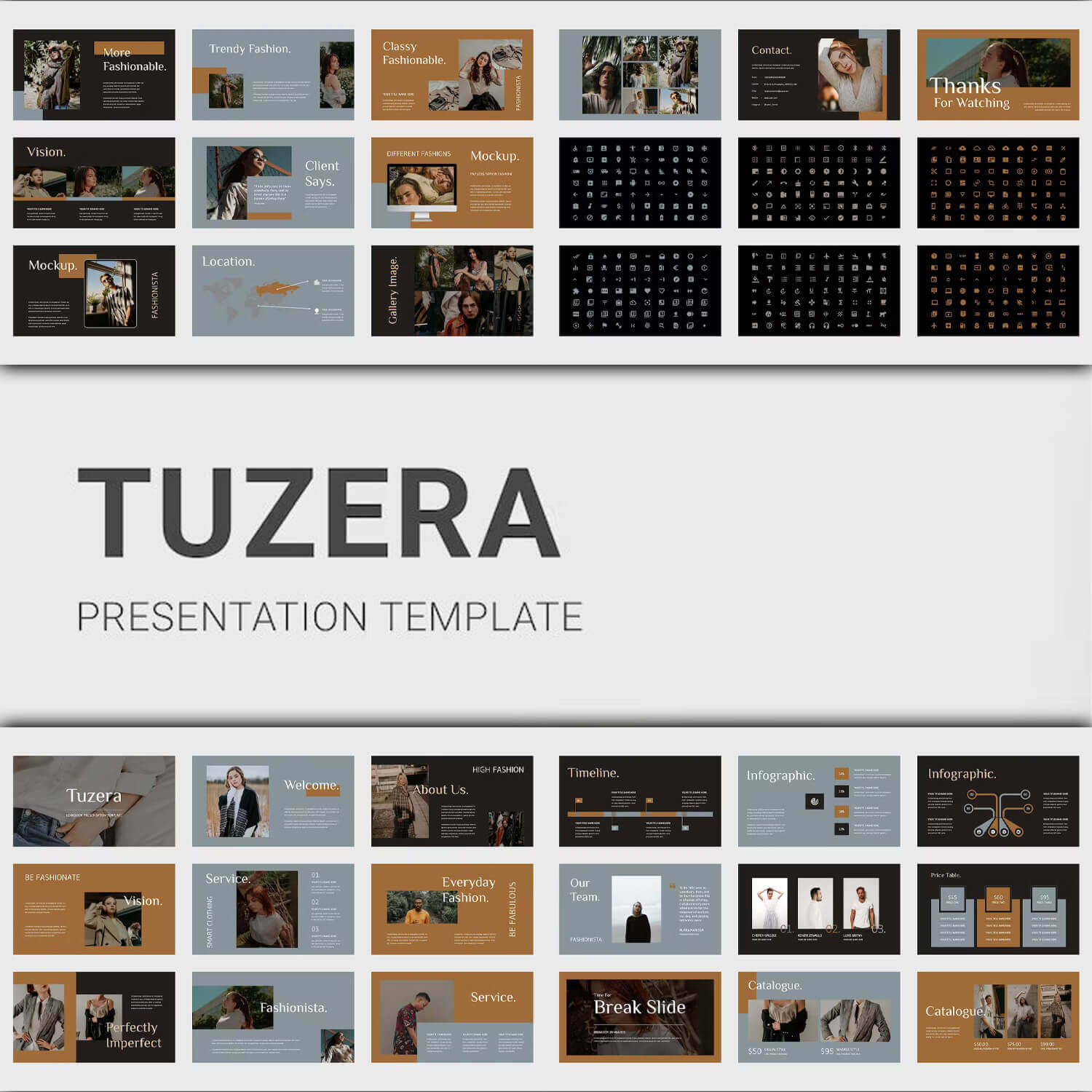 Tuzera lookbook presentation template.