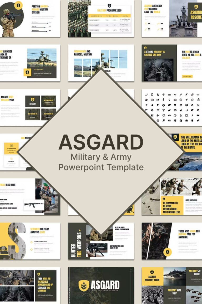 ASGARD - Military & Army Powerpoint Template – MasterBundles