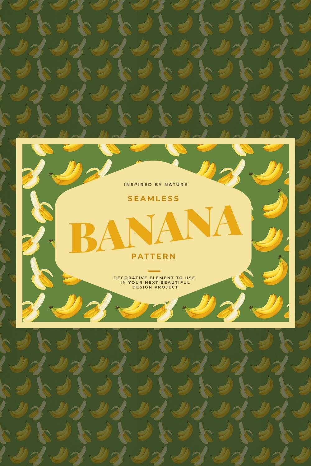Seamless Banana Pattern inspired by nature.