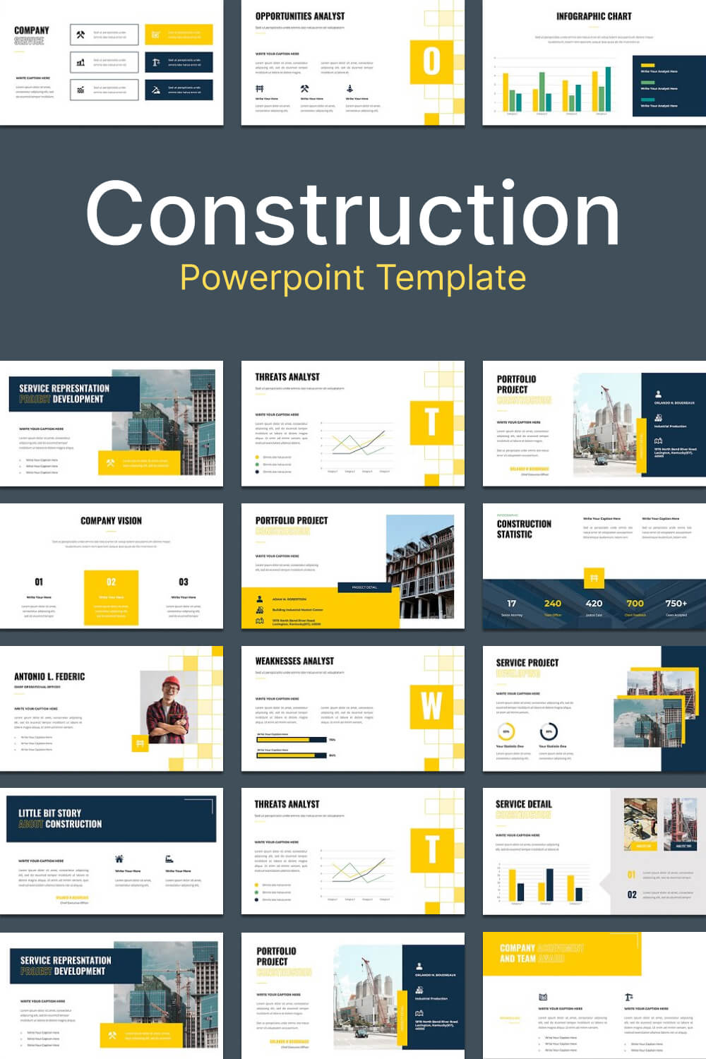 18 Gray Building Powerpoint Templates for Pinterest.