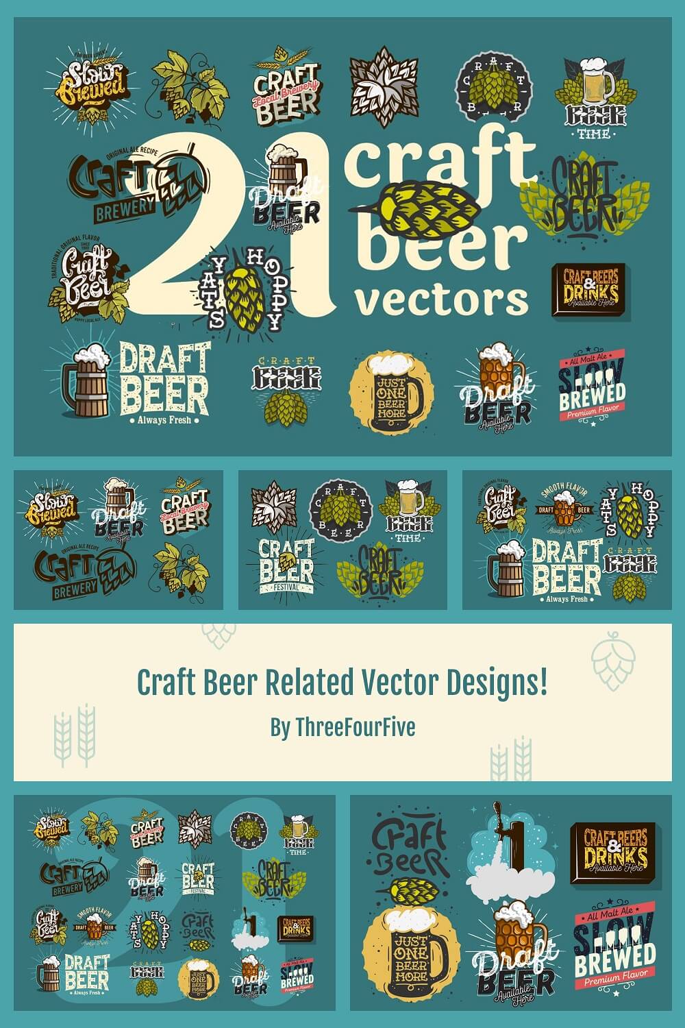 Logo images with cartoon beer pictures.