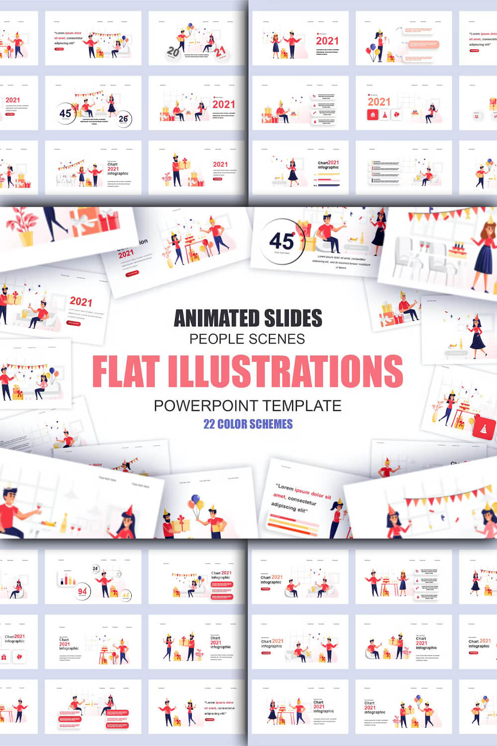Flat illustrations (people scenes).