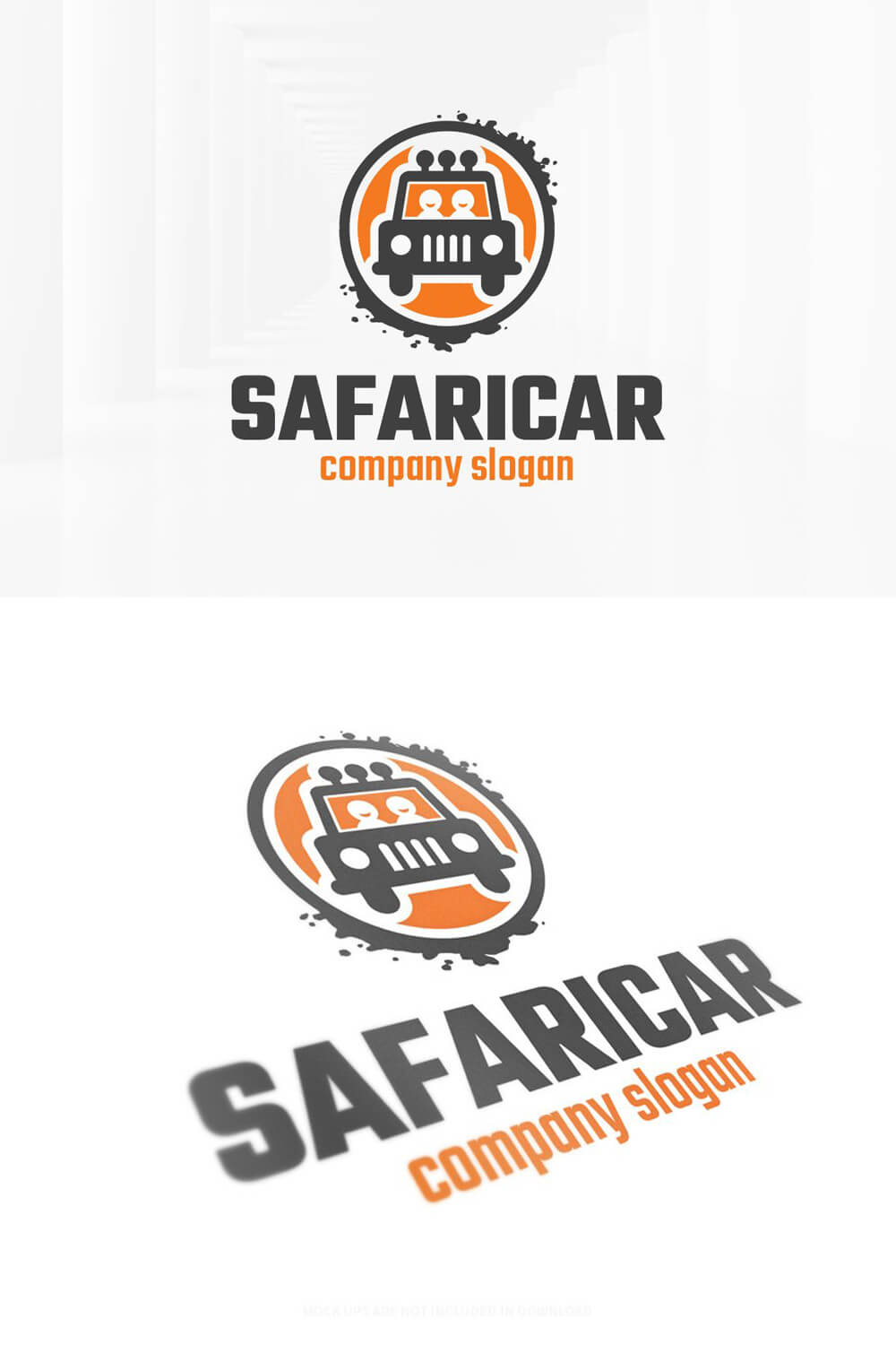 Two Safari car logo templates on white background.