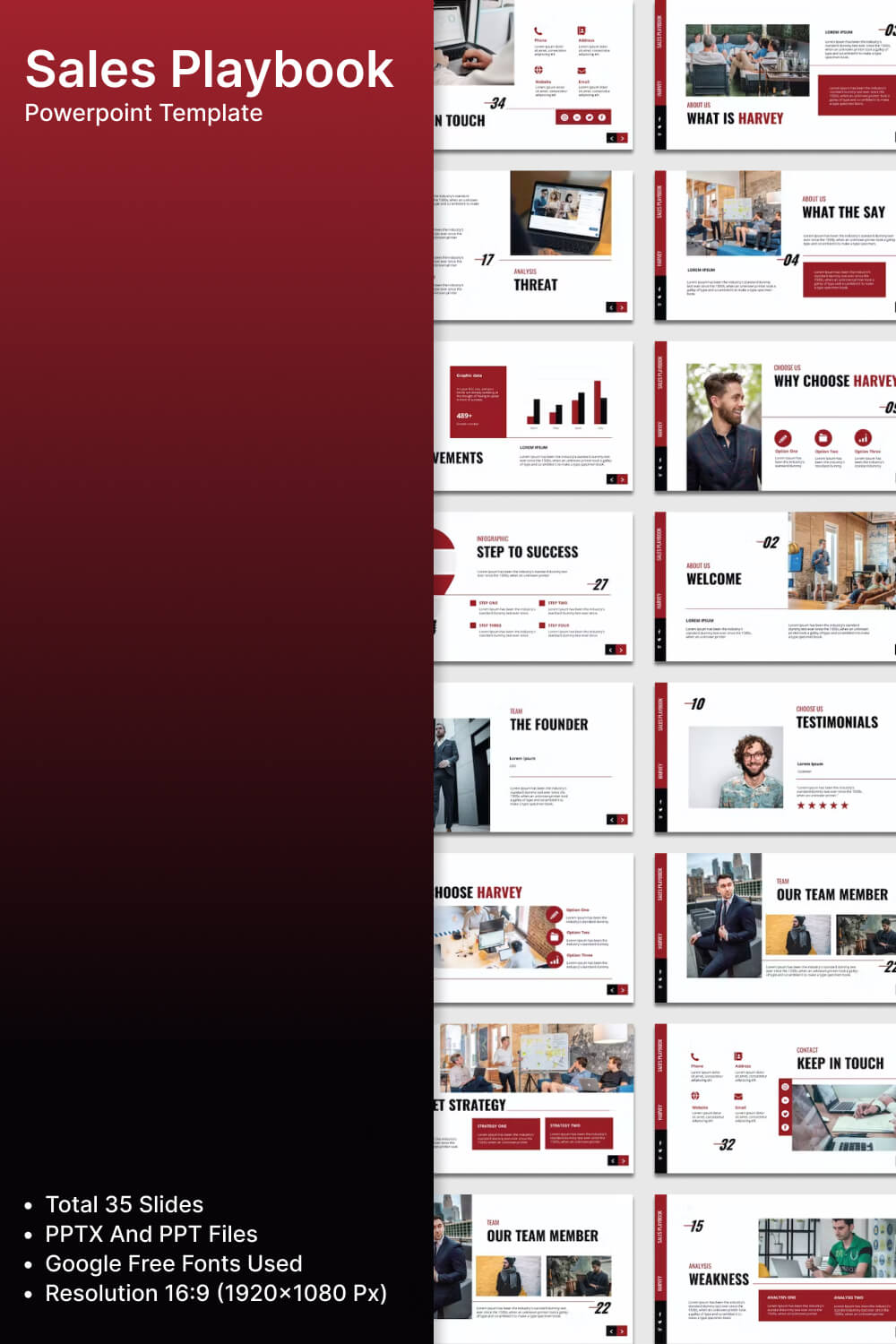Total 35 slides of Sales Playbook Powerpoint Template.