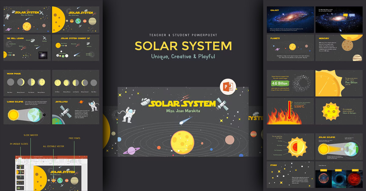 Solar System Education Presentation – MasterBundles