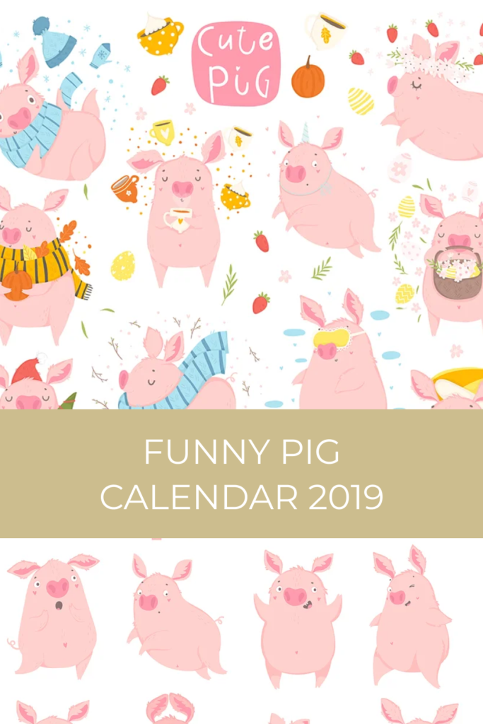 Funny Pig - Calendar – MasterBundles