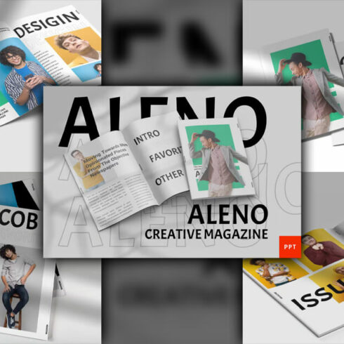 Aleno - Magazine Powerpoint Template | Master Bundles