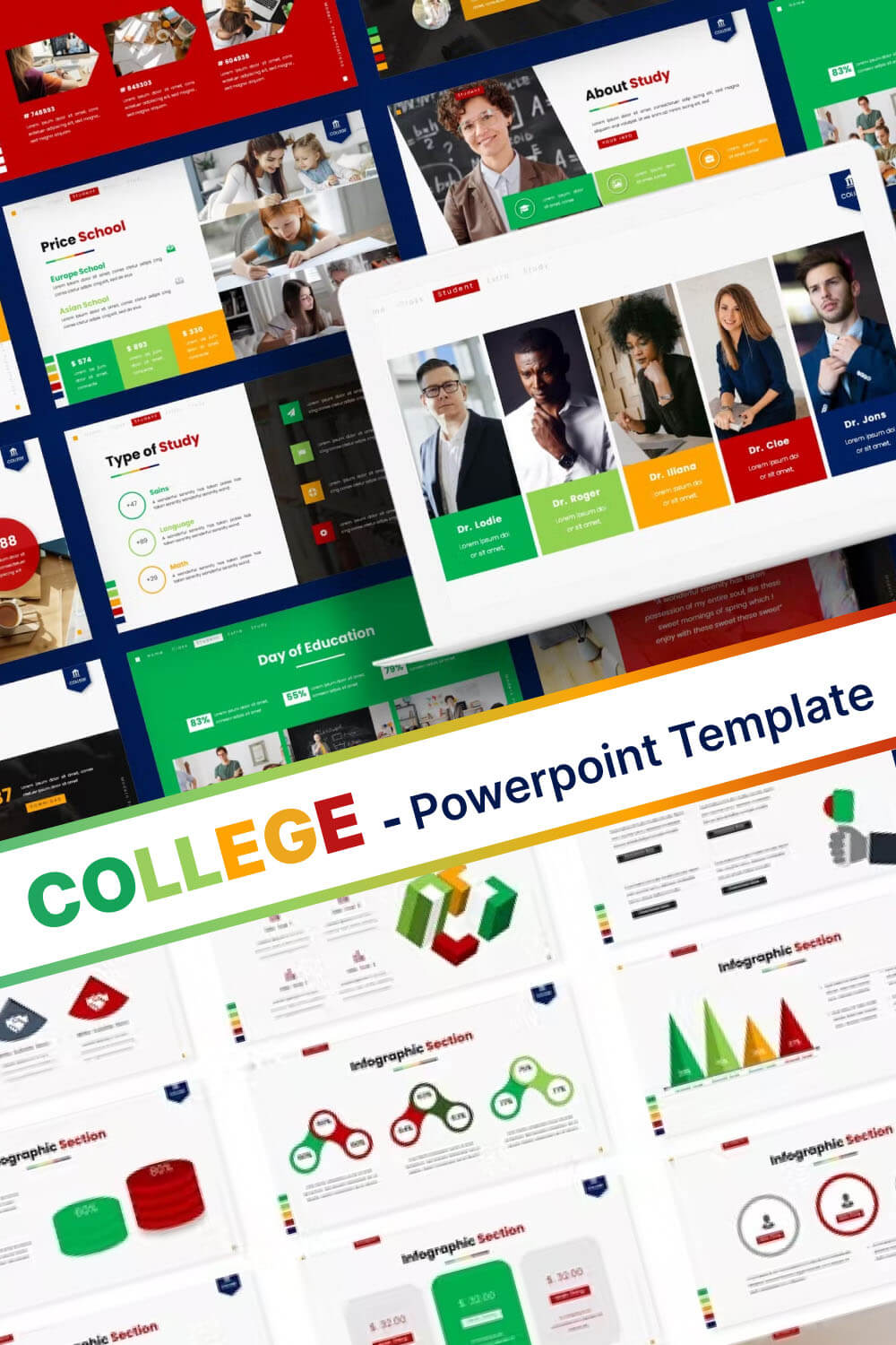 Price School of college - powerpoint template.
