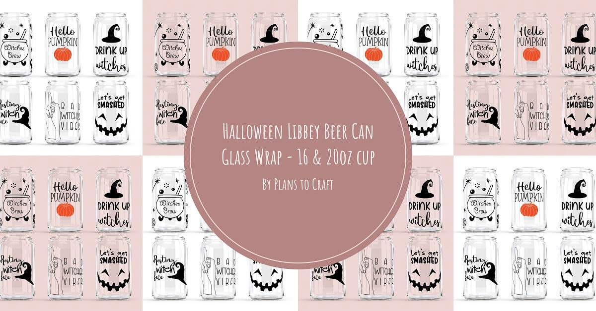 Opal Holographic Halloween Ghost Cat Libbey Can Glass, Glass, Beer Can  Glass, Vinyl Glass, Personalized Cup, Personalized Glass