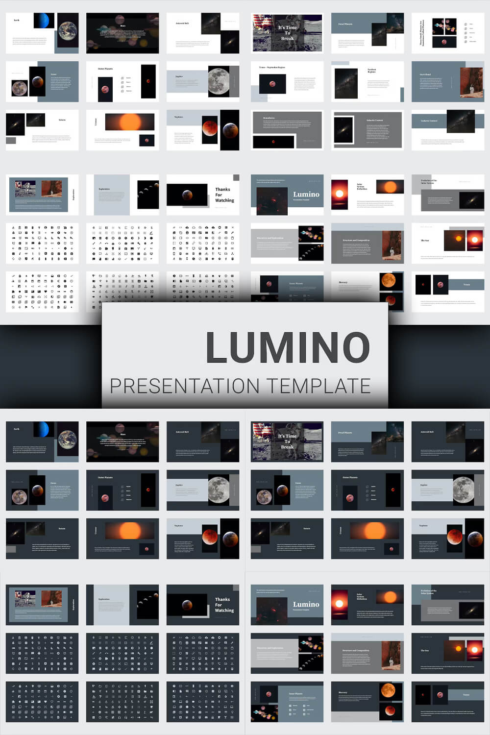 Information about planets of Lumino presentation template.
