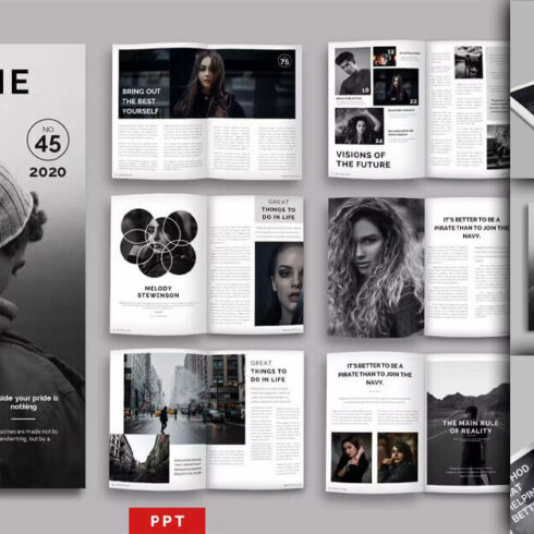 Magazine Layout Powerpoint Template | Master Bundles