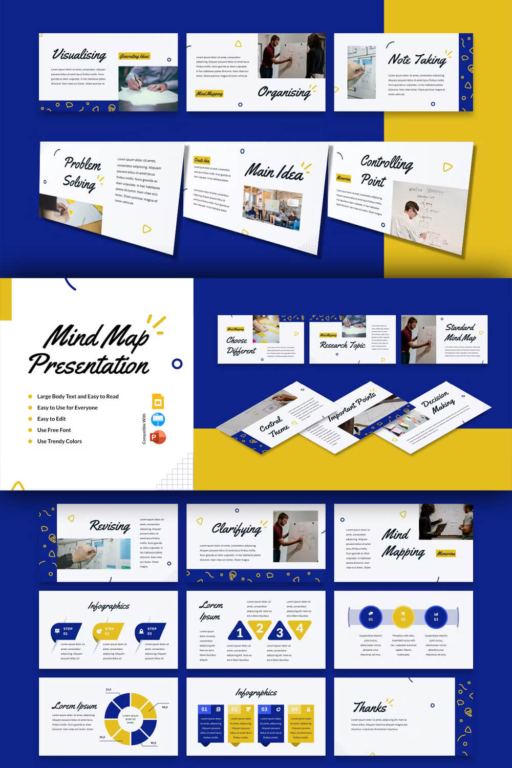 Easy to use MEMORINA - Mind Map Presentation Template for everyone.