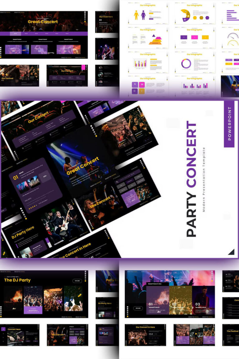 Party Concert - Powerpoint Template – MasterBundles