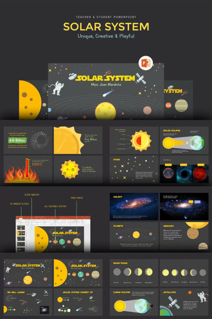 Solar System Education Presentation – MasterBundles