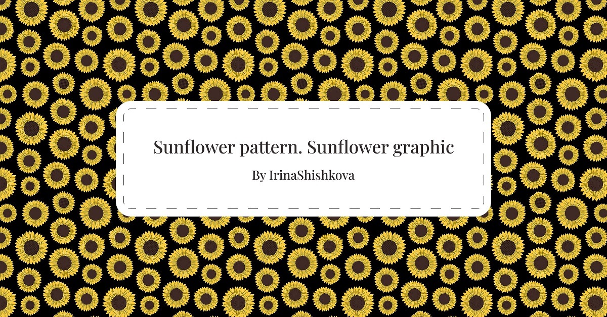 Sunflower Graph Pattern Sunflower Pattern. Sunflower Graphic – MasterBundles
