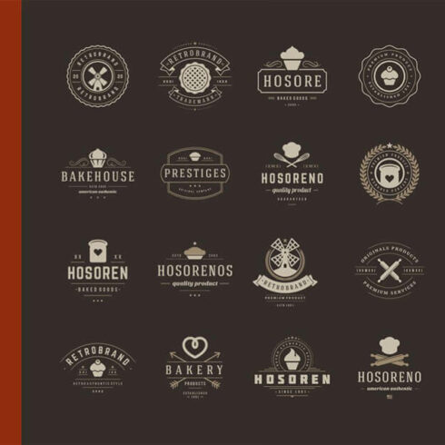 20 Bakery Logotypes and Badges | Master Bundles