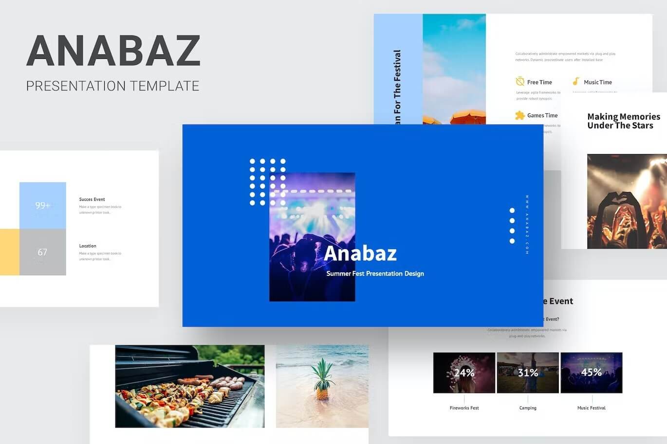 Anabaz summer fest presentation design.