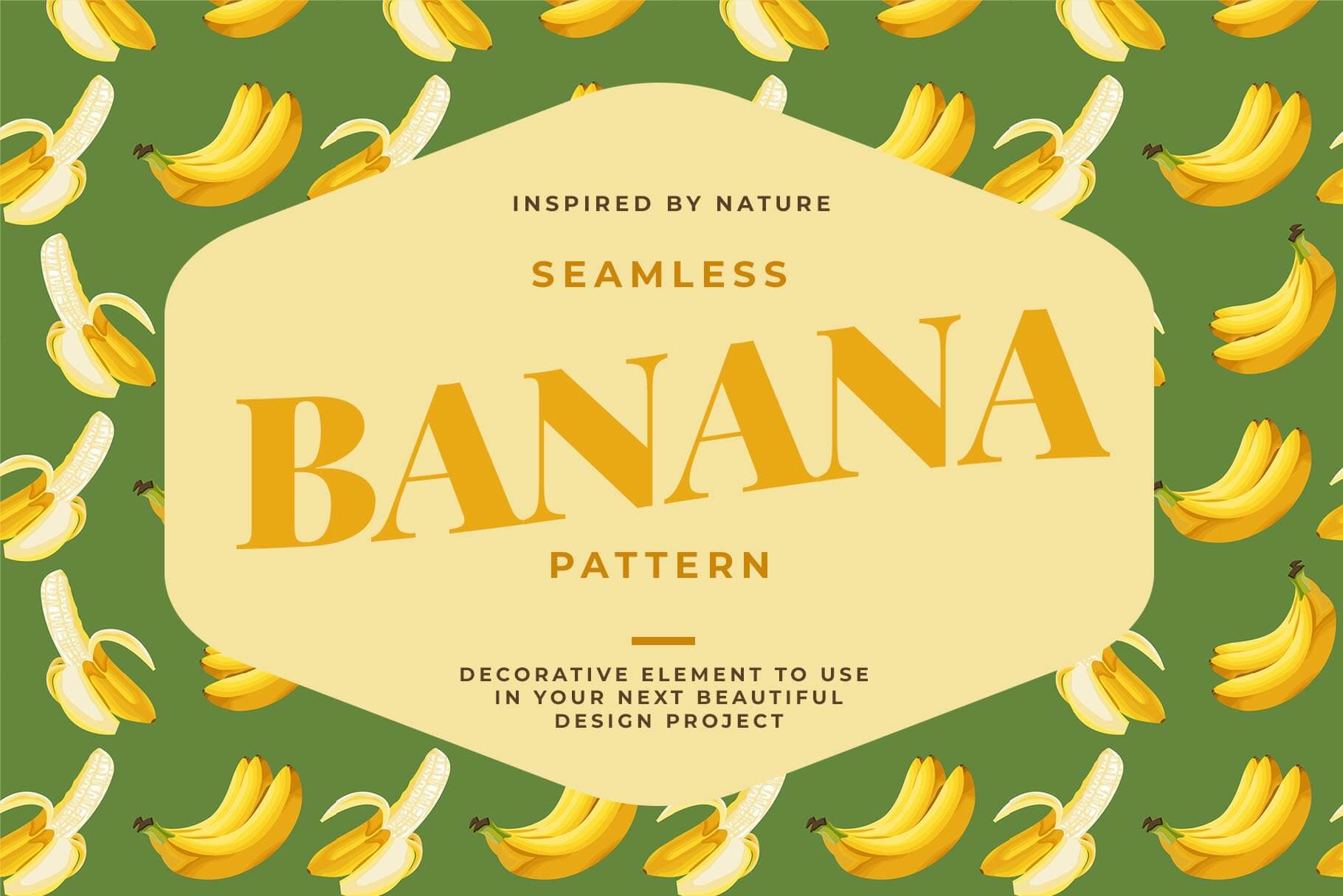 Decorative elements of Banana pattern.