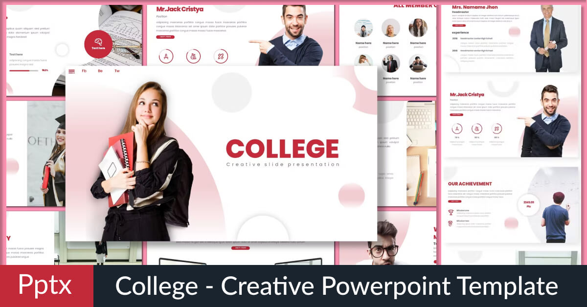 All member of teacher of College - Creative Powerpoint Template.