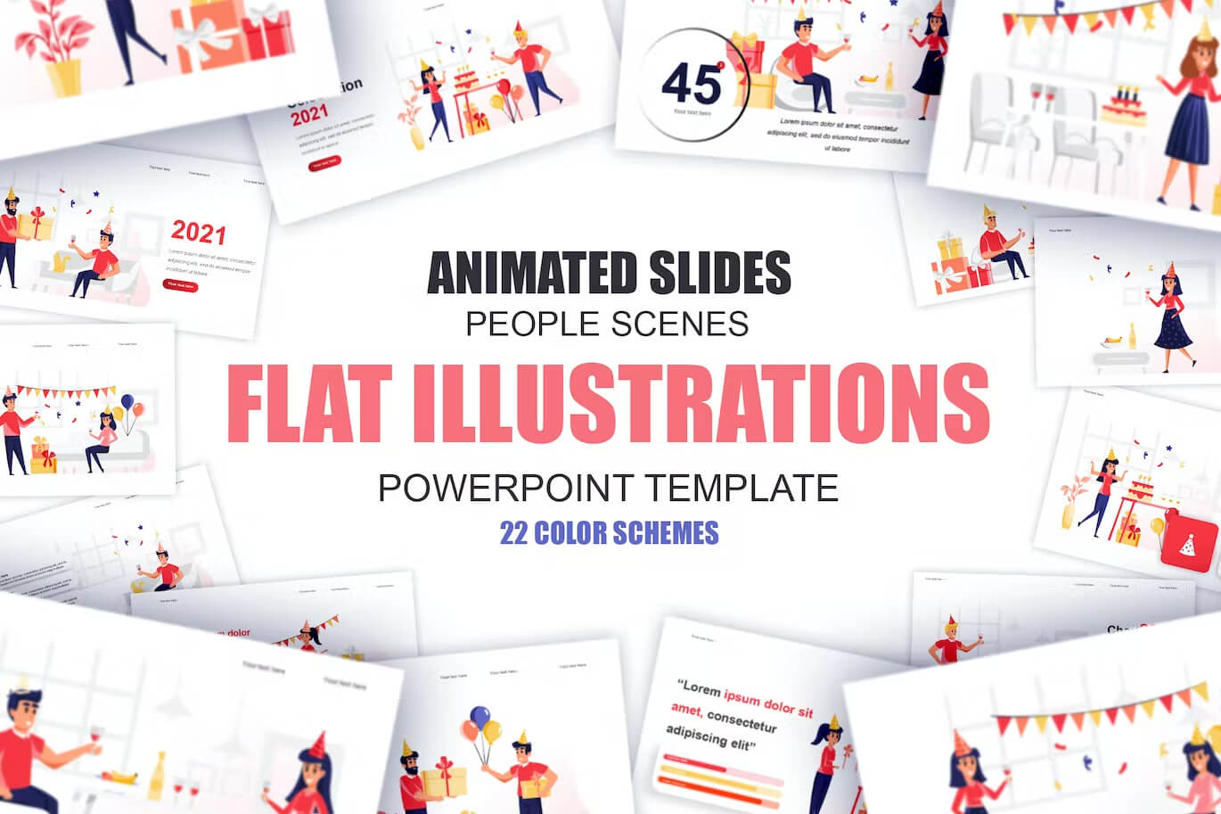 Chart infographic of flat illustrations.