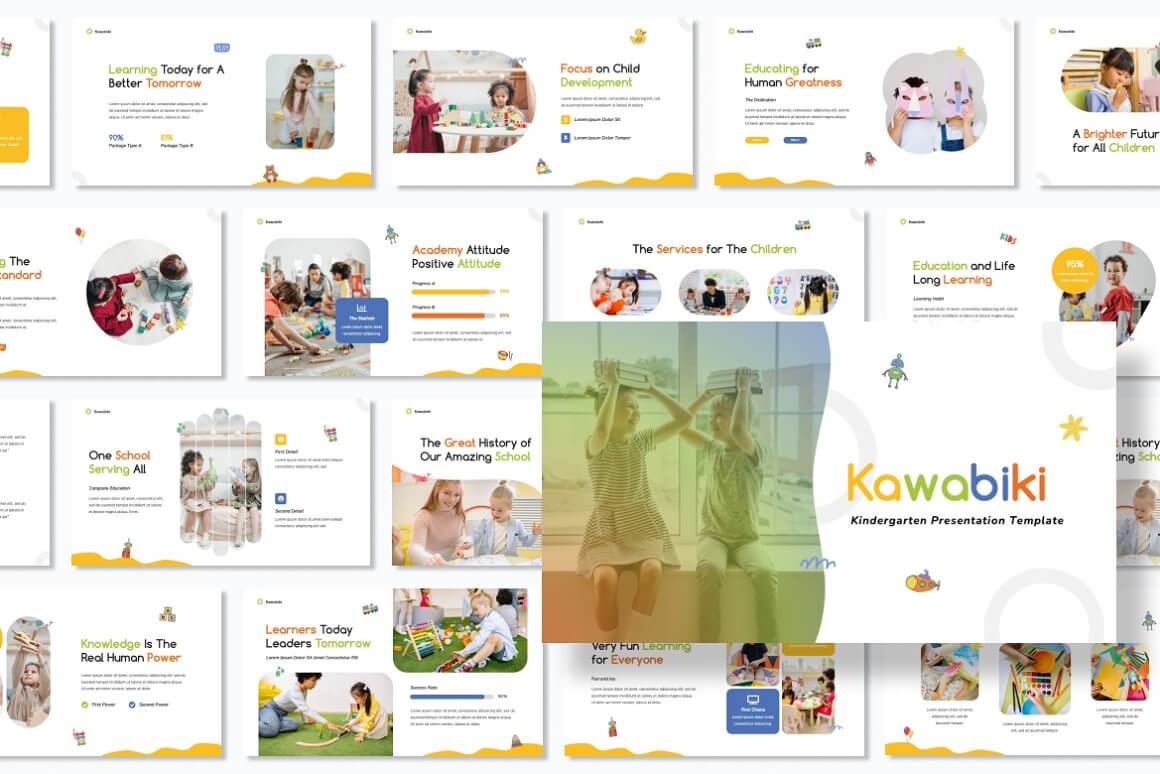 Kawabiki, Kindergarten Presentation Template.