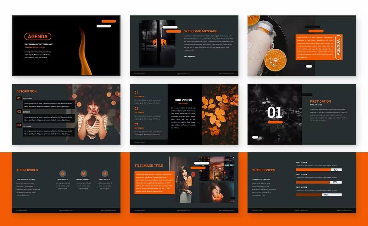 The services of Agenda Powerpoint & Google Slides Template.