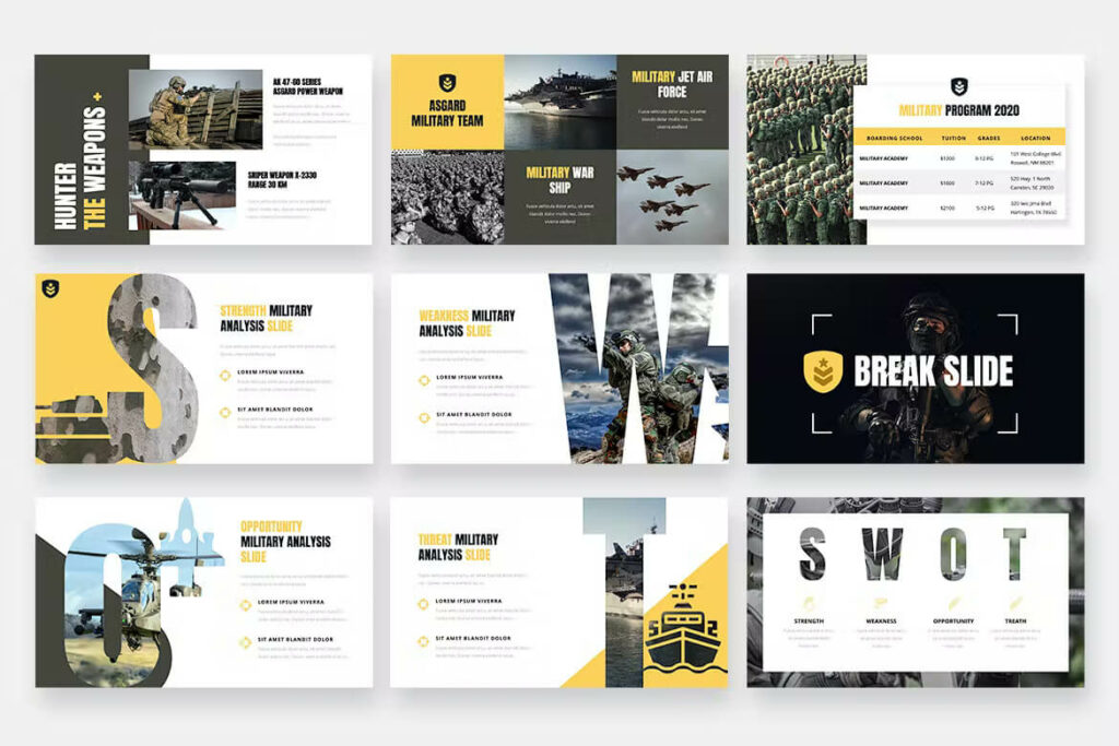 ASGARD - Military & Army Powerpoint Template – MasterBundles