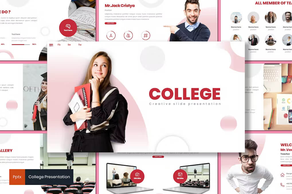 Mockup image of College - Creative Powerpoint Template.