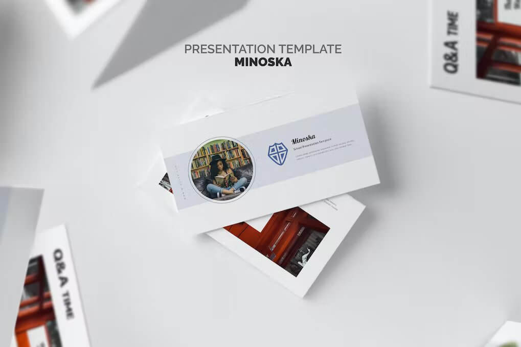 Business cards of Scholarships of Minoska: School, College & Education Powerpoint.